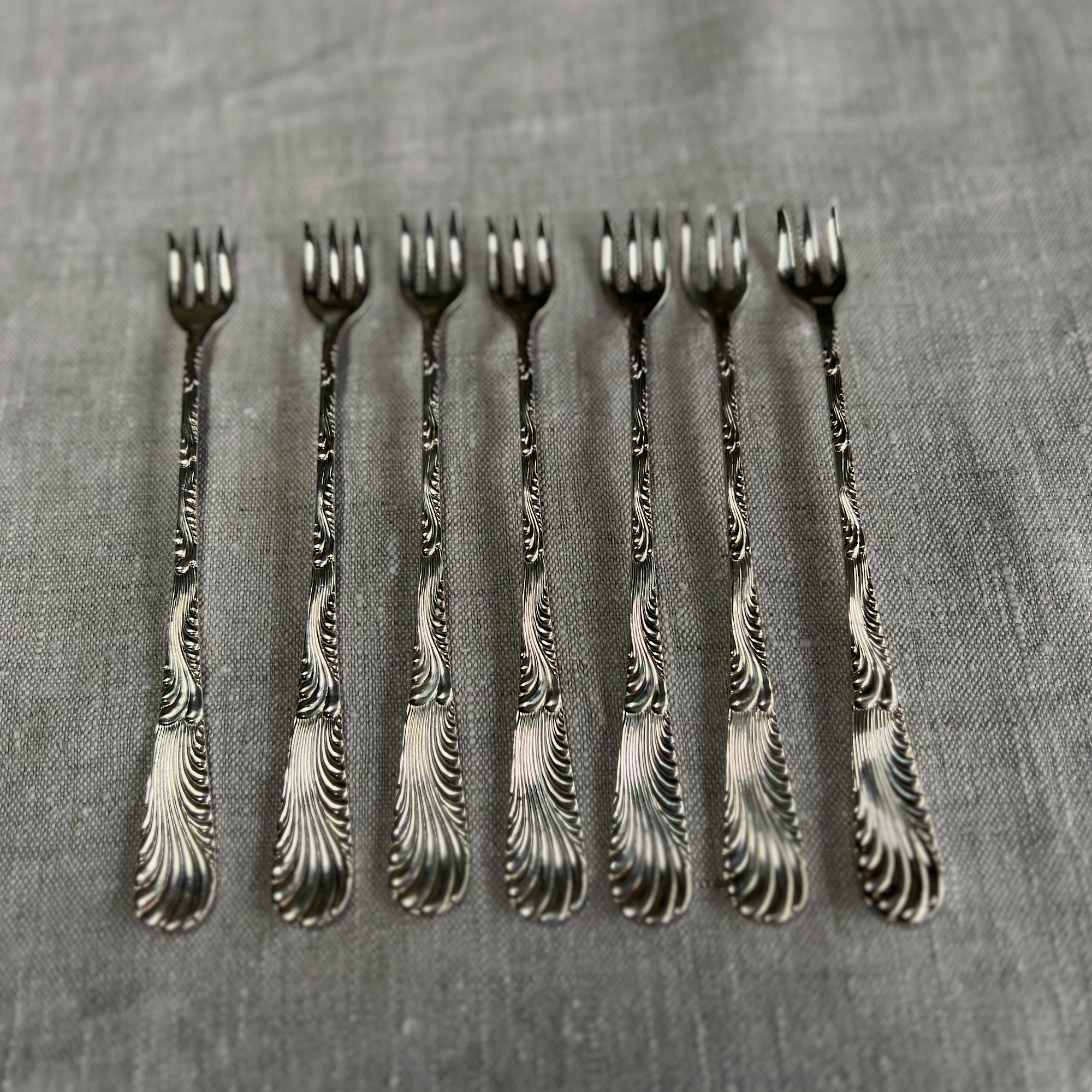 Silver Fancy Oyster Forks