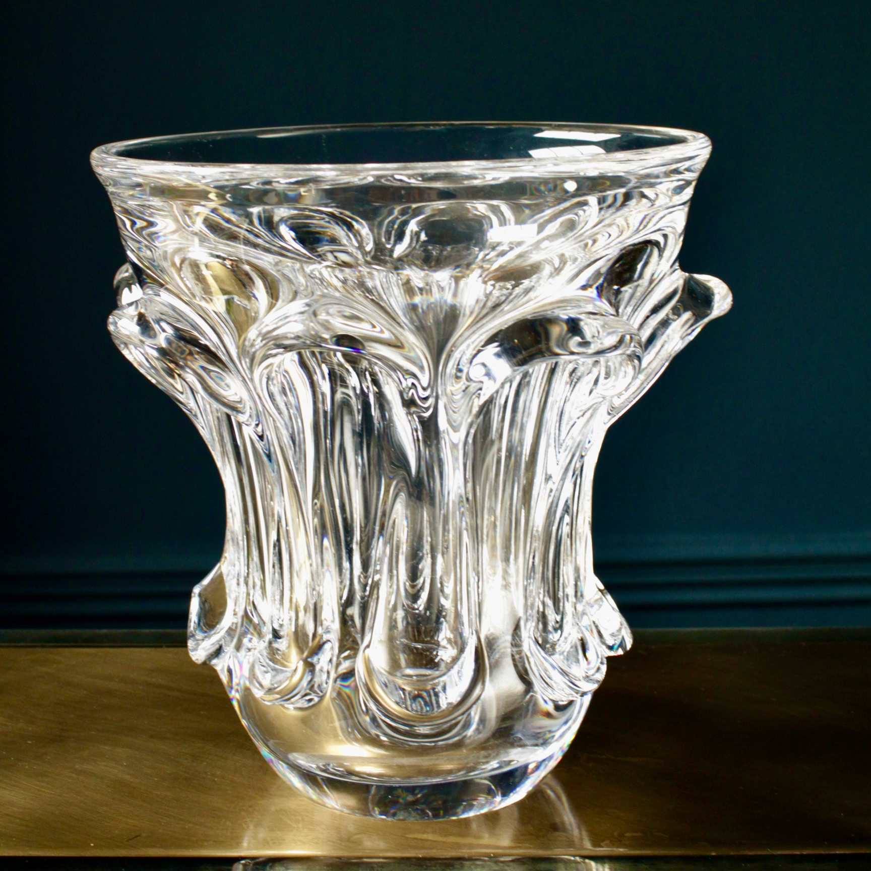 Luxurious Val St Lambert Crystal Large Vase Art Glass