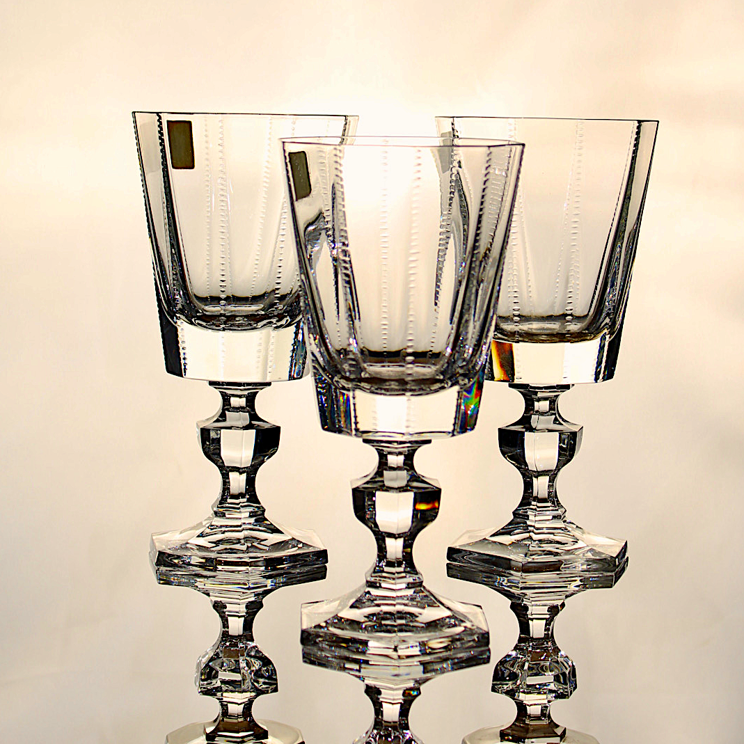 Lovely French Crystal Glasses by 'Crystalleries Royal de Champagne'