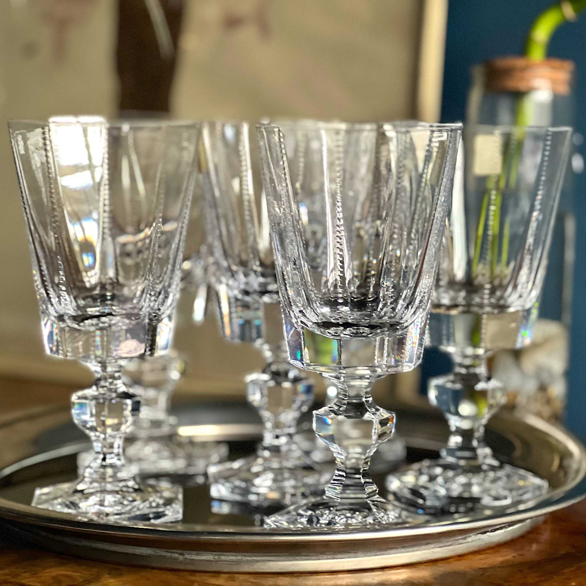 Lovely French Crystal Glasses by 'Crystalleries Royal de Champagne'