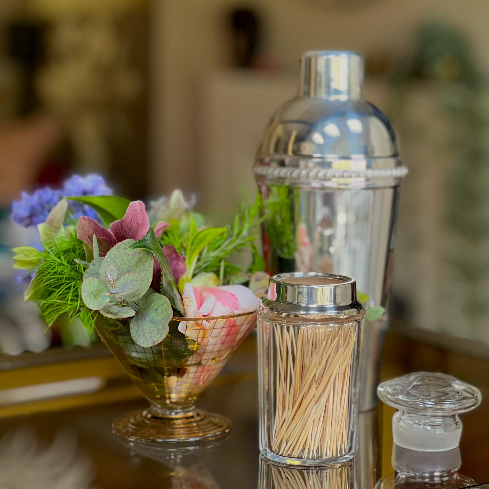 Beautiful Crystal & Silver Jar 
