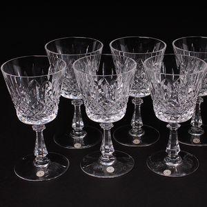 Crystal Cut Wine Glasses by Val Saint Lambert 'Heidleberg'