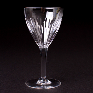 Val St Lambert Crystal Wine Glasses 'Nestor' Design