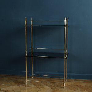 Mid Century Etagere 160 Circa Gold and Smoked Glass 'Maison Bagues'