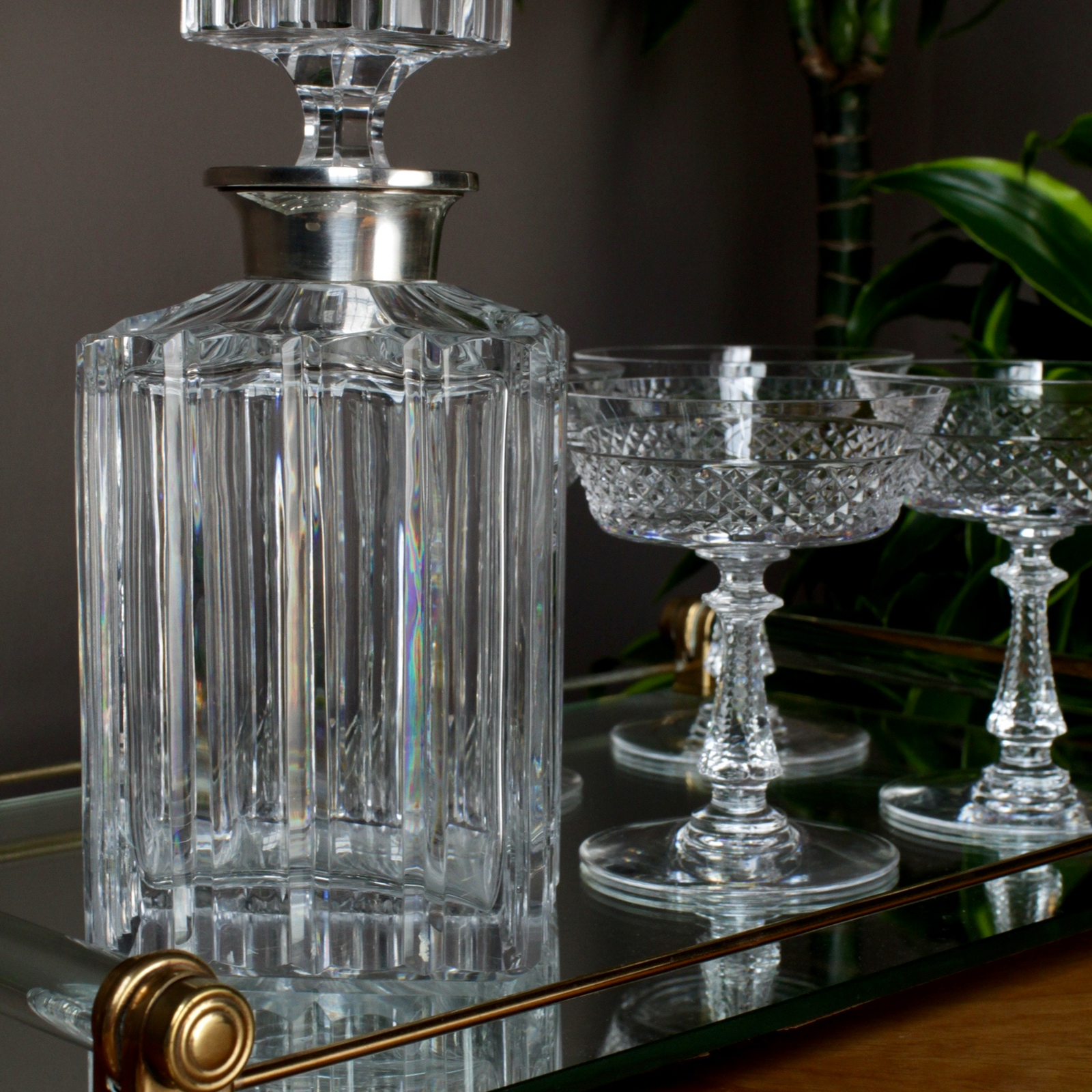 VSL Crystal Cut Fancy Champagne Coupes