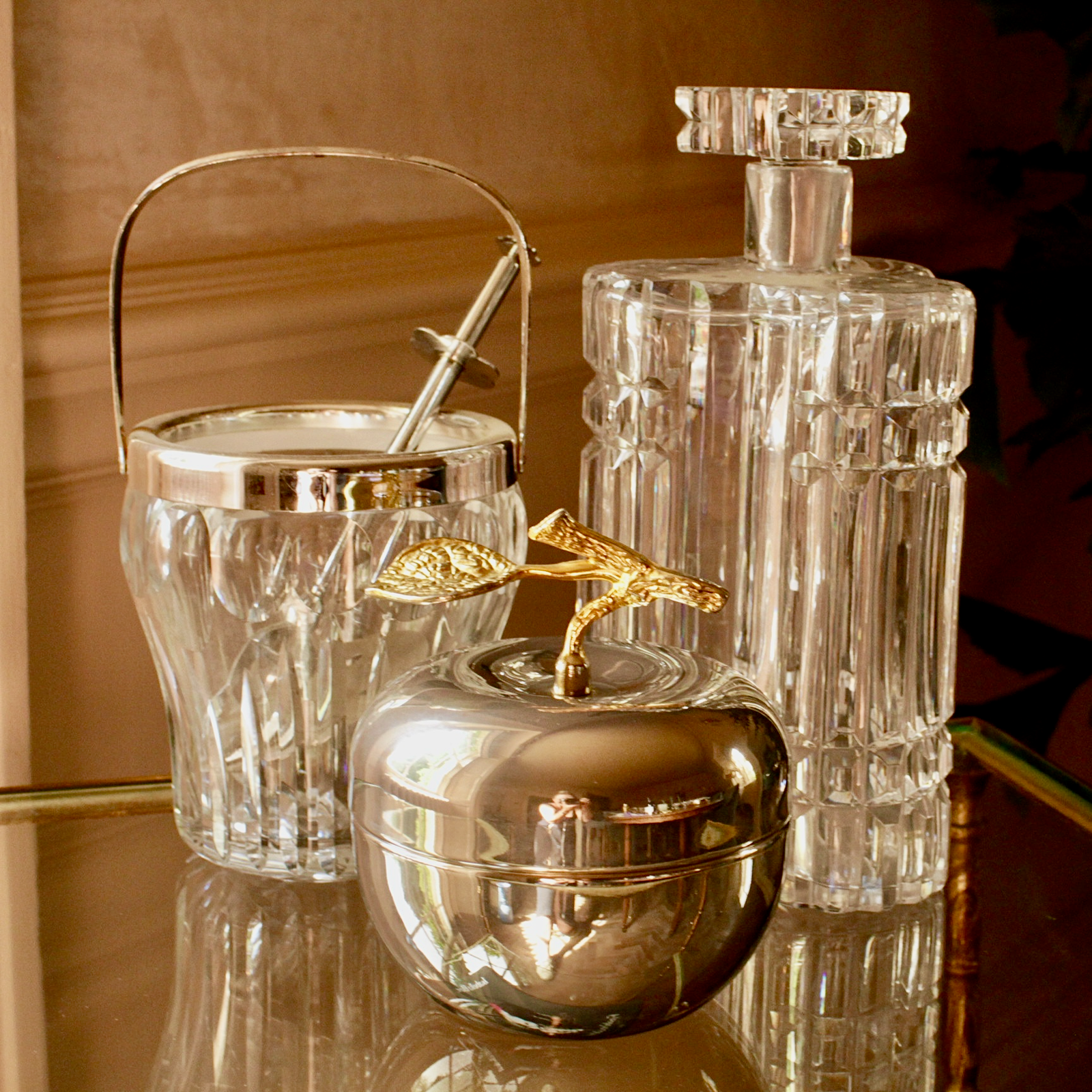 Silver Apple Trinket Dish/Savoury Dish