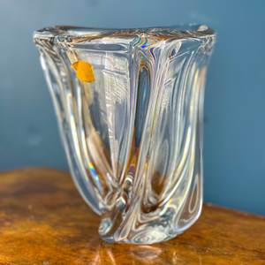 Large Val Saint Lambert Crystal Vase