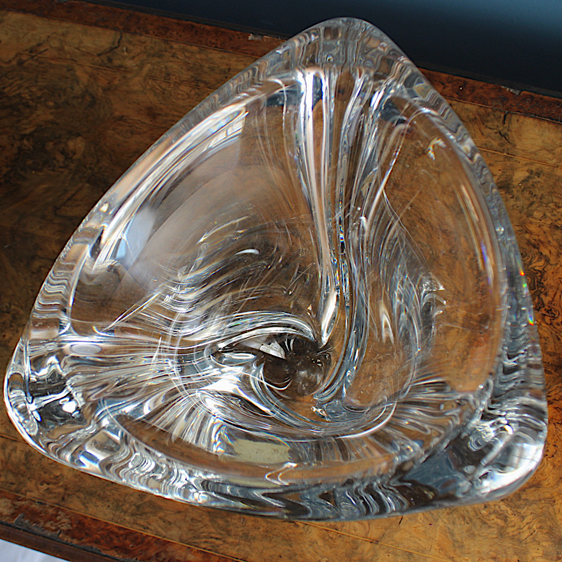 Opulent Large Val Saint Lambert Crystal Vase