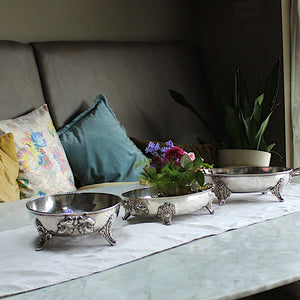 Silver Trio of Decorative Serving Dishes