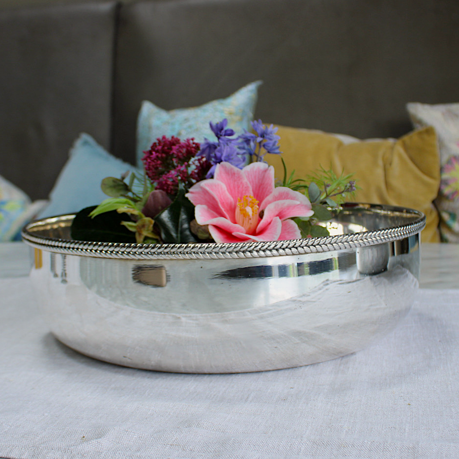 Silver Plated Large Salad Bowls