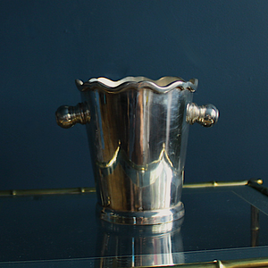 Beautiful silver Plated Scalloped Ice Bucket