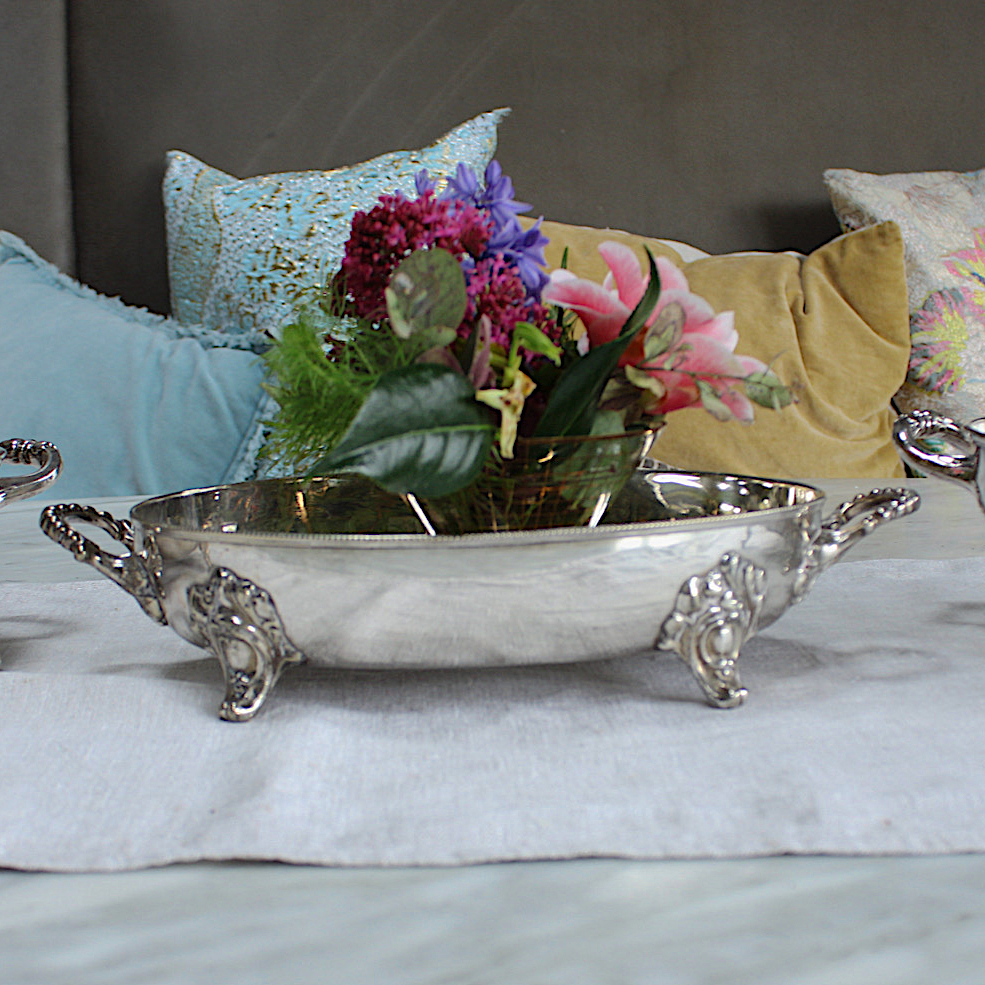 Silver Trio of Decorative Serving Dishes