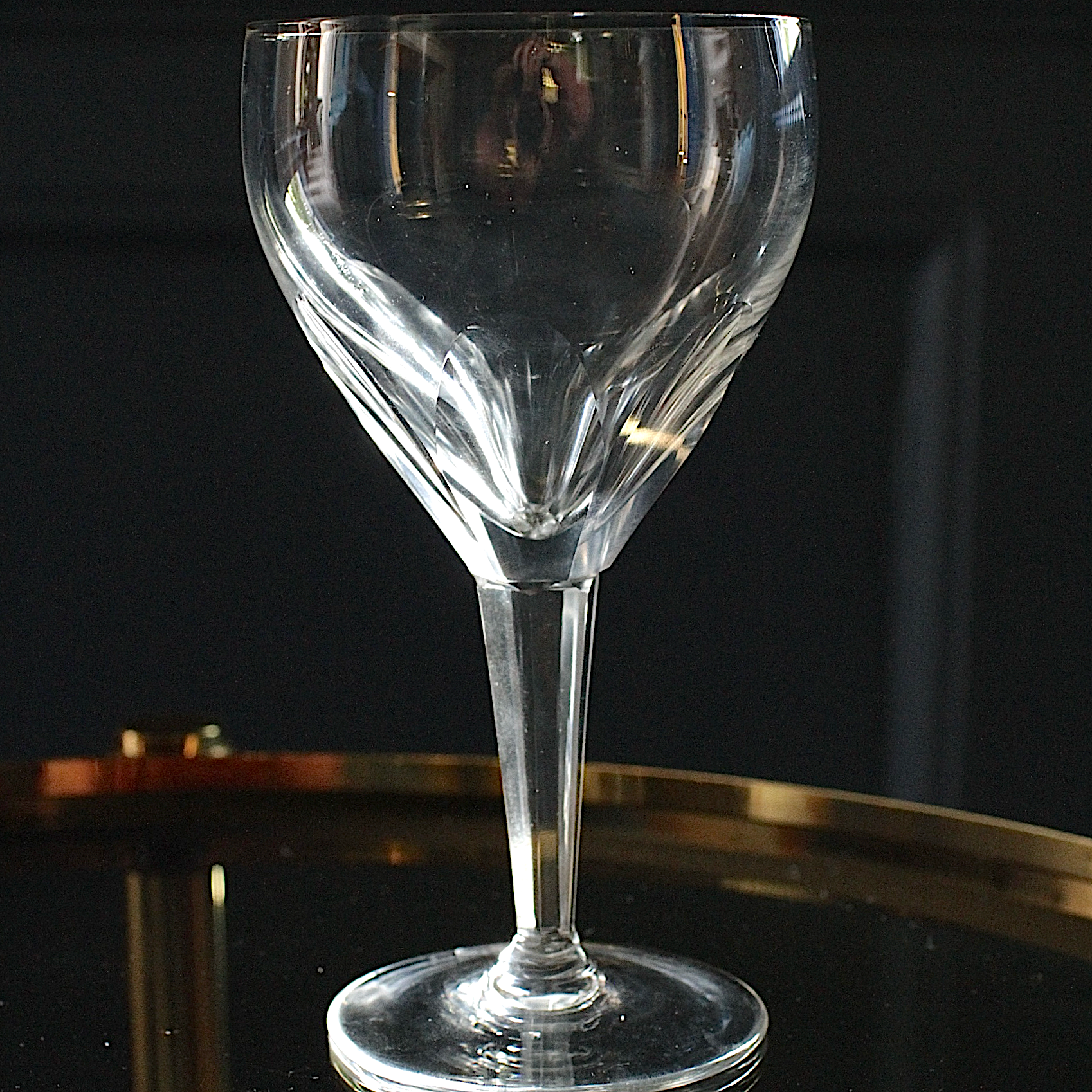 Val St Lambert Crystal Wine Glasses 1930's