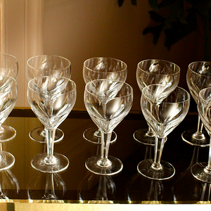 Val St Lambert Crystal Wine Glasses 1930's