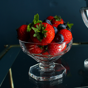 Beautiful Crystal Val St Lambert Desert Dishes Set